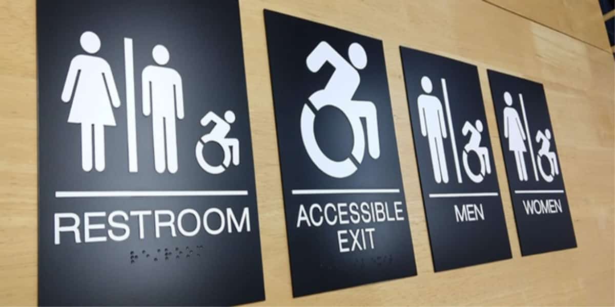 ADA room signs with braille