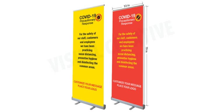 COVID-19 Roll-Up Banner Stands
