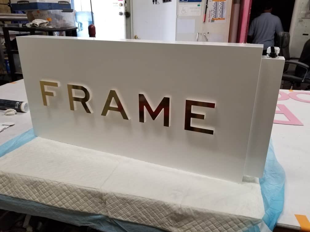 Standard acrylic sign letters for business signage