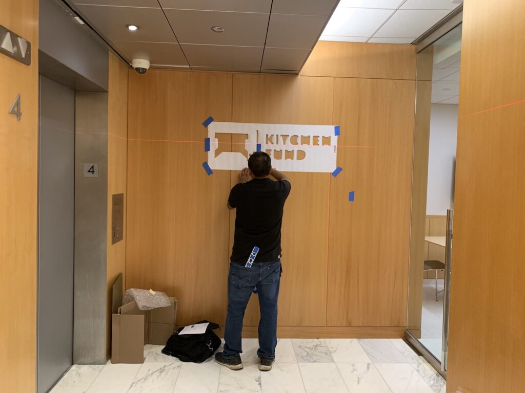 Dimensional sign installation